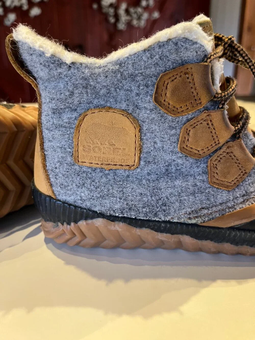 Sorel Out'N About Plus Waterproof Gray Felt Duck Boots - Size 7 - Picture 12 of 14